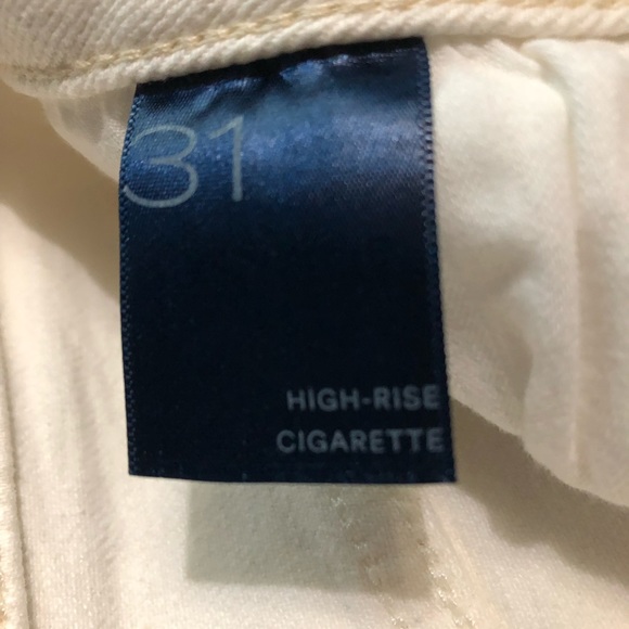 Size 31 Pilcro and the Letterpress WHITE HIGH RISE CIGARETTE STRAIGHT JEAN!!!! - Picture 5 of 8